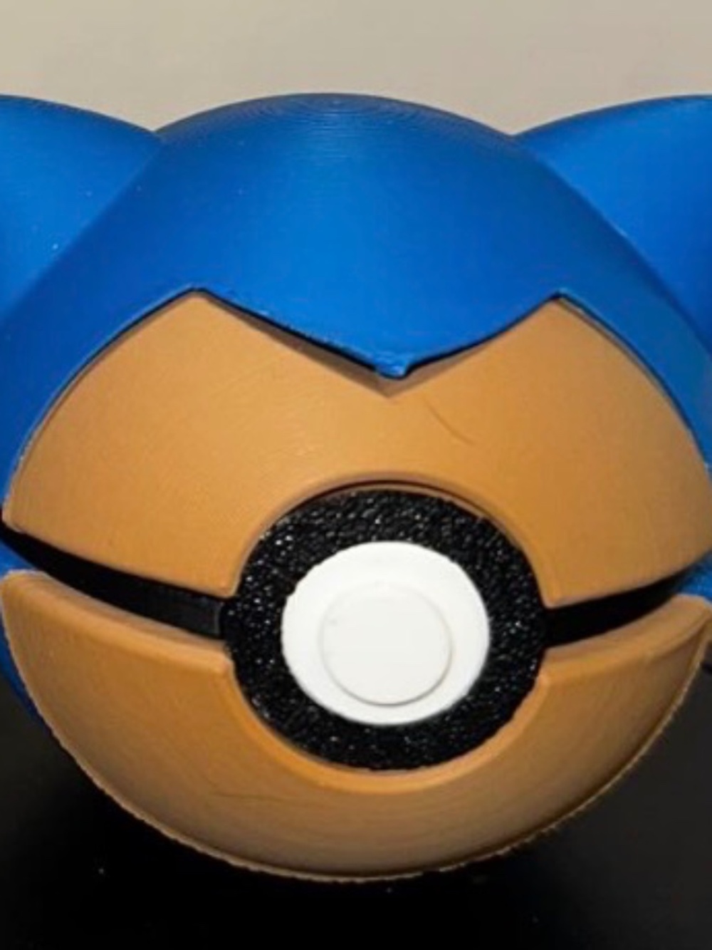 Blue Sleeping Bear Ball Display โ 3D Printed Drowsy Monster Sphere